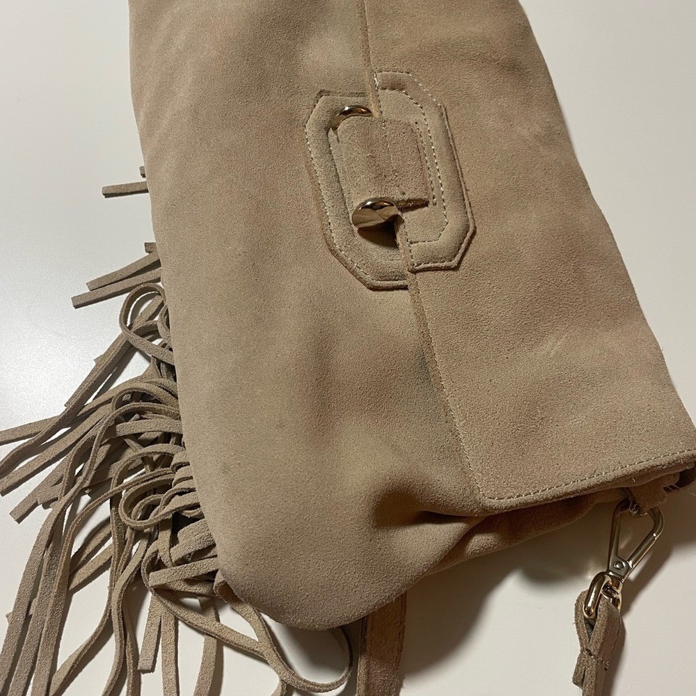The Limited Beige Fringe Shoulder Bag - Picture 5 of 8